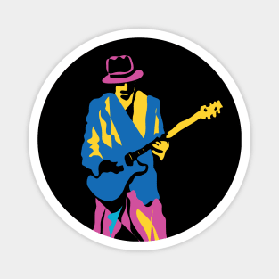 Funny Colorful Rock Guitarist Magnet